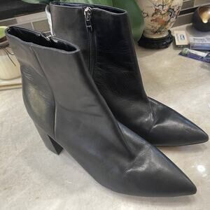 Marc Fisher “Retire” black leather Boots Sz 9-1/2